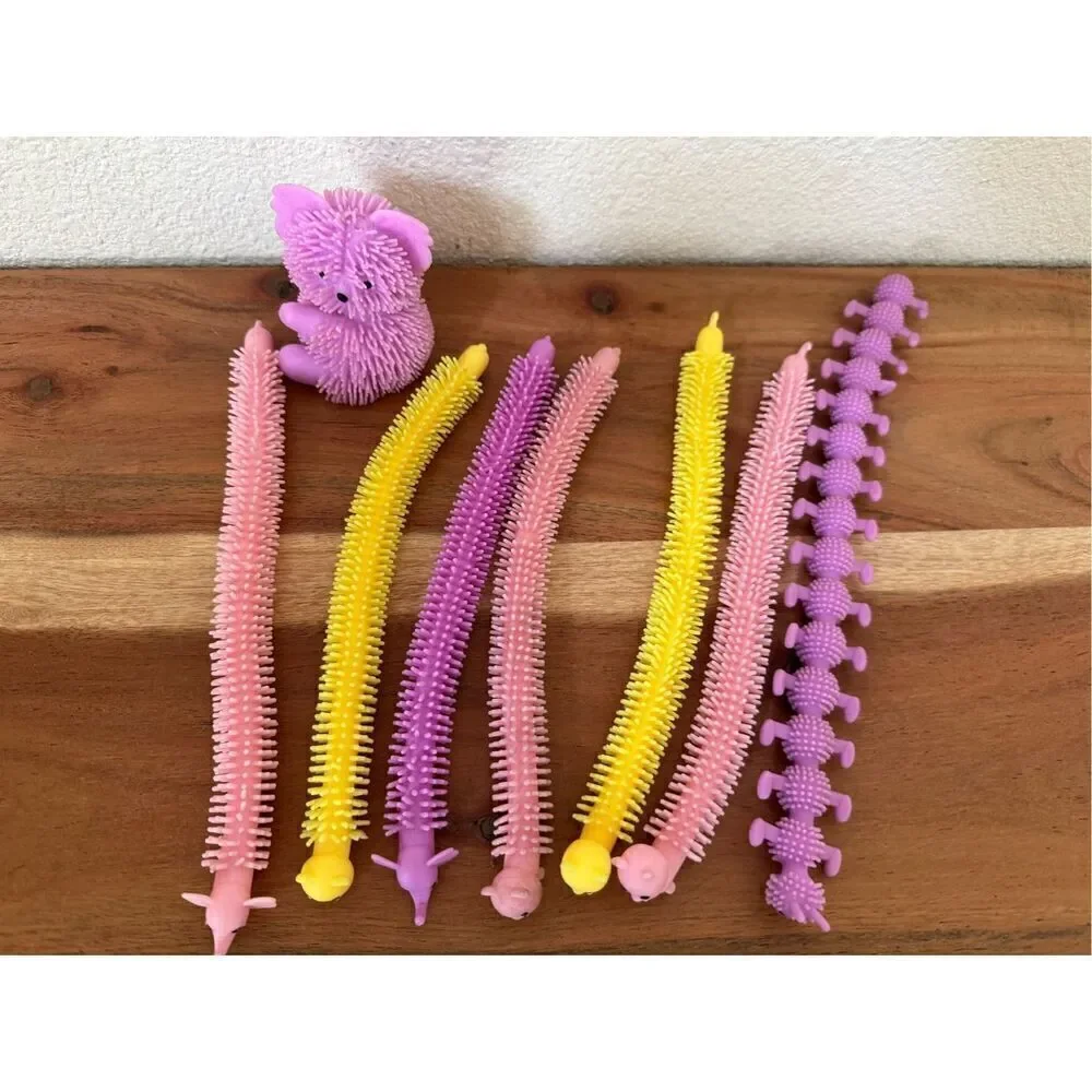 Stretchy string fidget toys sensory stimulation stress relief washable rubber bu